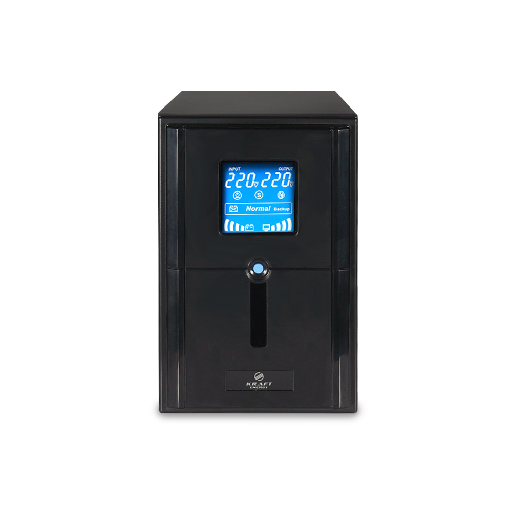 Источник бесперебойного питания Kraft KRF-PSW1000VA/800W(LCD)24V UPS с подключением внешнего аккумулятора