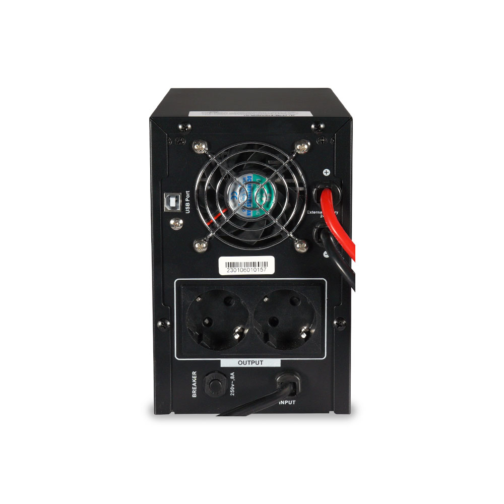 Джерело безперебійного живлення Kraft KRF-PSW1500VA/1200W(LCD)24V UPS з підключенням зовнішнього акумулятора