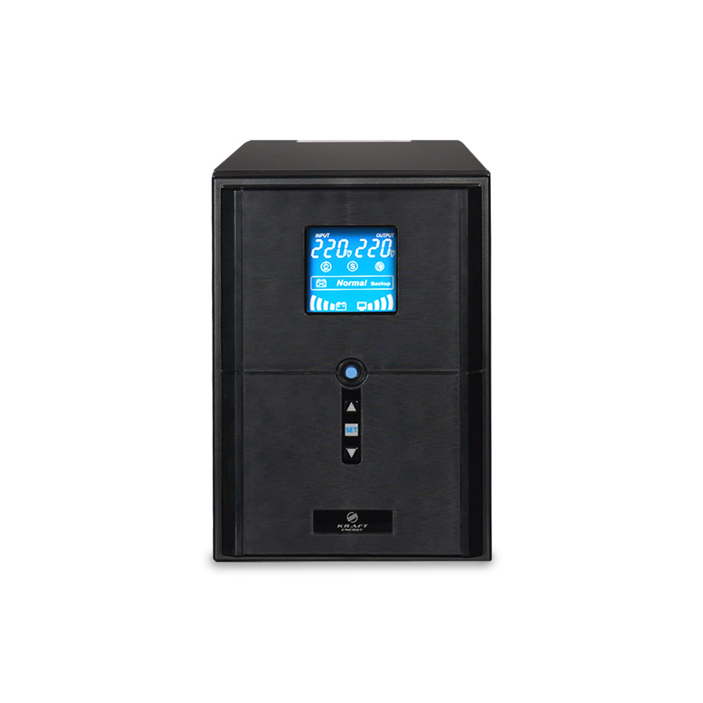 Джерело безперебійного живлення Kraft KRF-PSW2000VA/1600W(LCD)24V UPS під зовнішній акумулятор