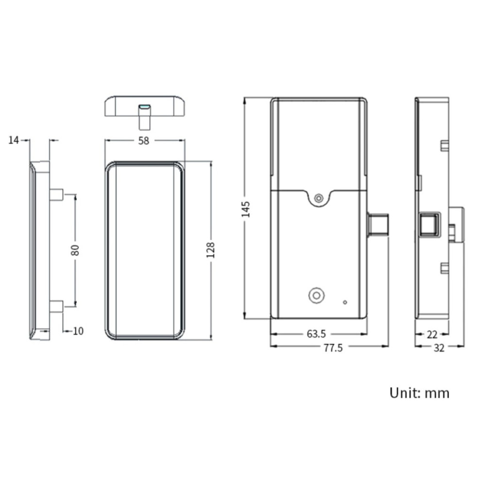 Замок для встановлення на меблі TTLOCK RFID-LOCKER