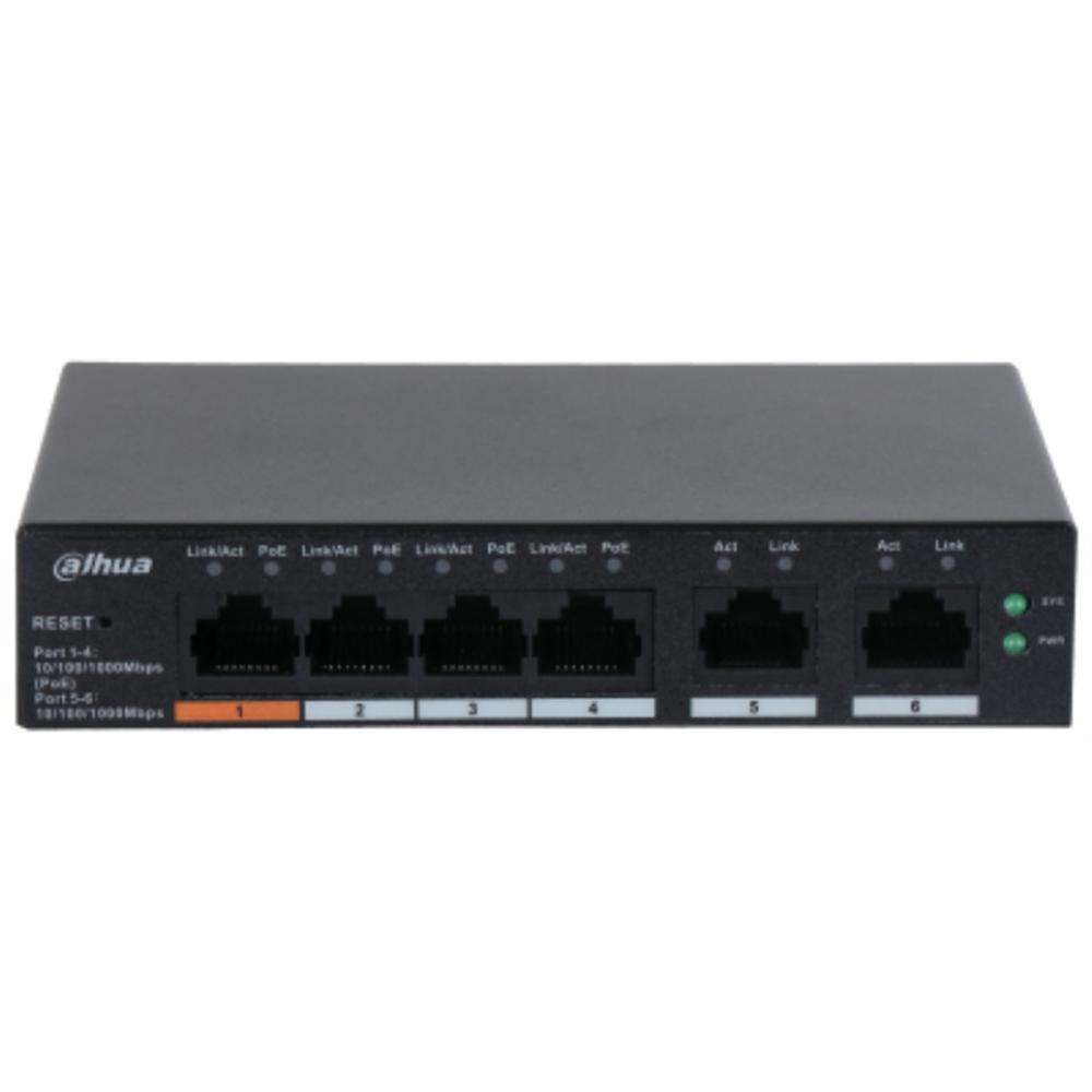 4-портовый PoE коммутатор Dahua DH-CS4006-4GT-60 гигабитный управляемый