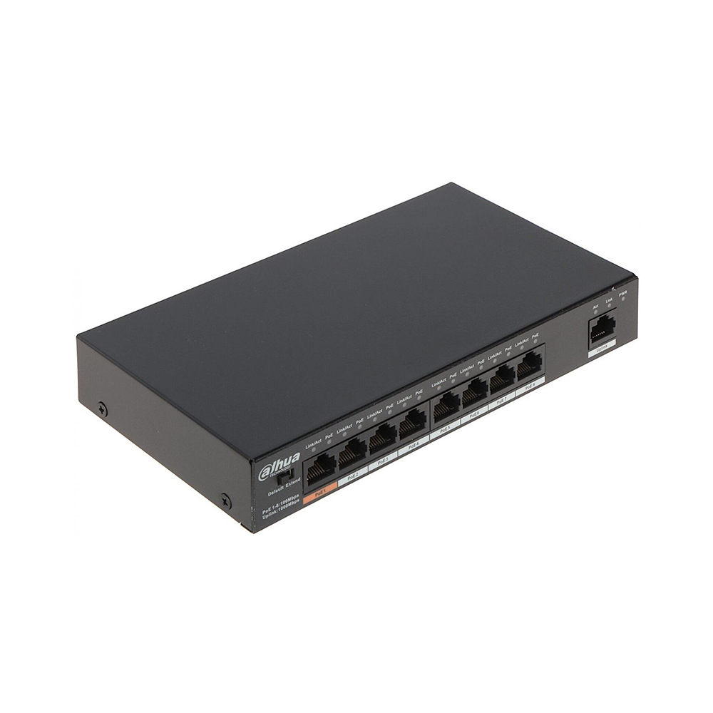 8-портовий PoE комутатор Dahua DH-PFS3009-8ET1GT-96 некерований