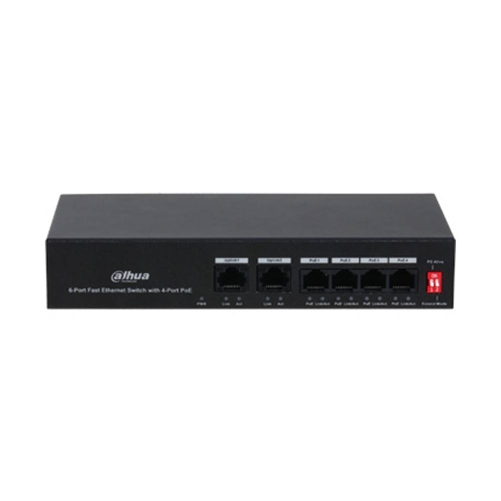 4-портовий PoE комутатор Dahua DH-PFS3006-4ET-36 некерований