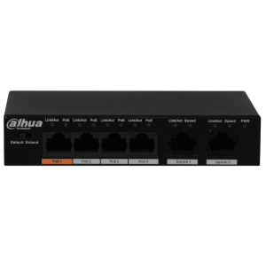 4-портовий PoE комутатор Dahua DH-PFS3006-4ET-60 некерований