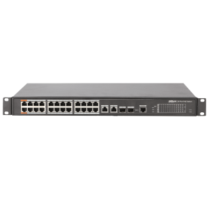 24-портовый PoE коммутатор Dahua DH-PFS3125-24ET-190 управляемый