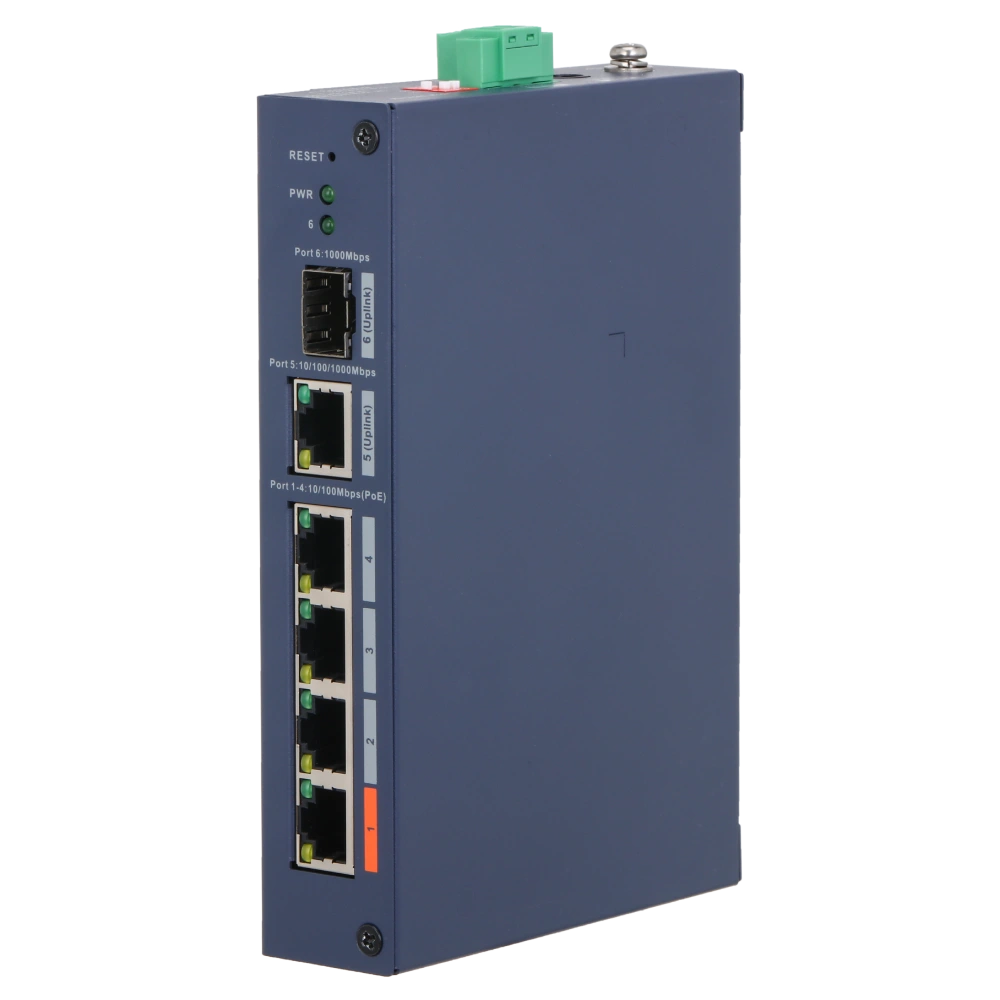 4-портовый коммутатор Dahua DH-CHS4106-4ET-60 PoE управляемый
