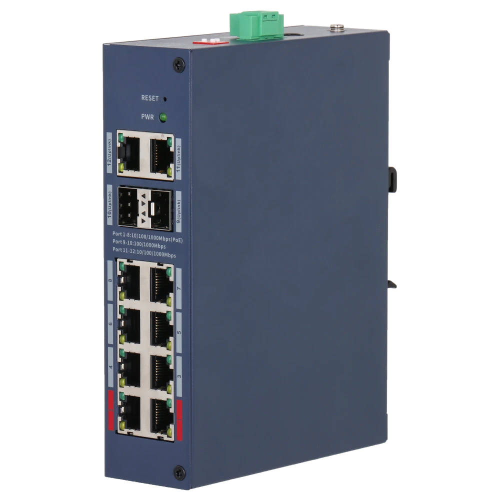 Коммутатор 12-портовый Dahua DH-CHS4212-8GT-110 с поддержкой PoE