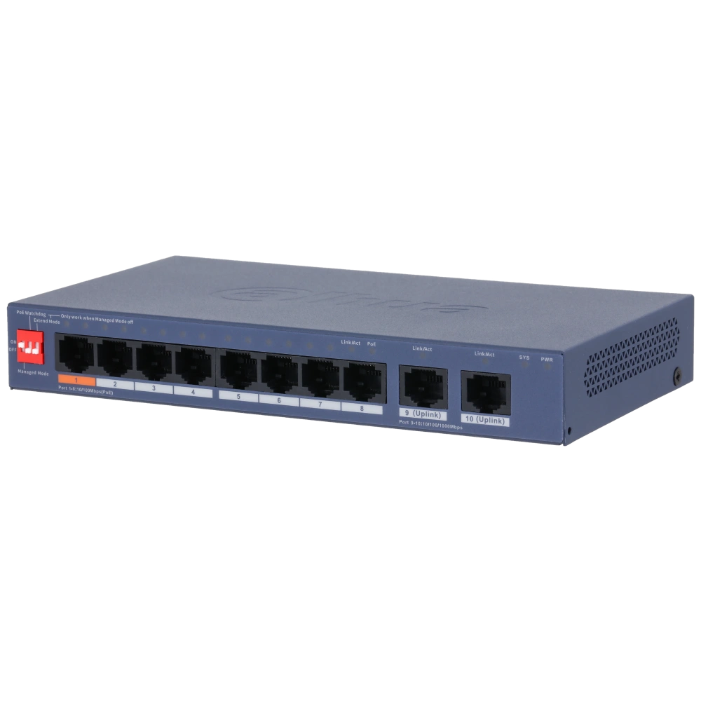 8-портовый коммутатор Dahua DH-CS4010-8ET2GT-60 управляемый