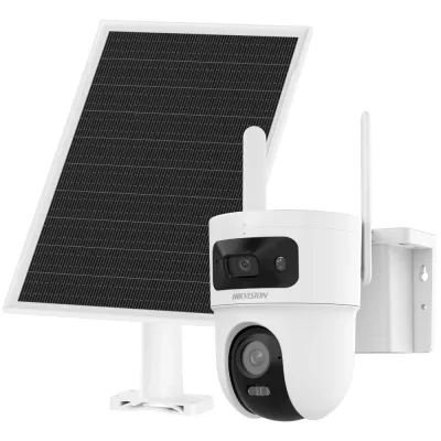 4 Мп двойная IP-видеокамера Hikvision DS-2CFSP8-D/4G с солнечной панелью и 4G LTE