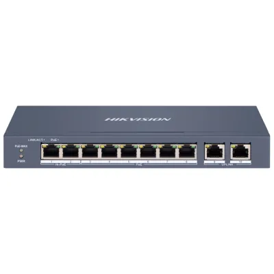 10-портовый PoE-коммутатор Hikvision DS-3E1310HP-EI управляемый