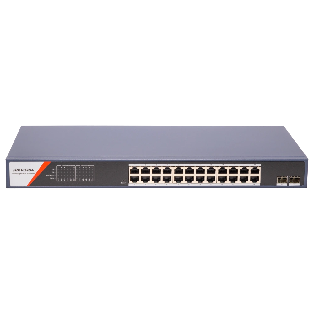 24-портовий комутатор Hikvision DS-3E1526P-SI-24P2F керований