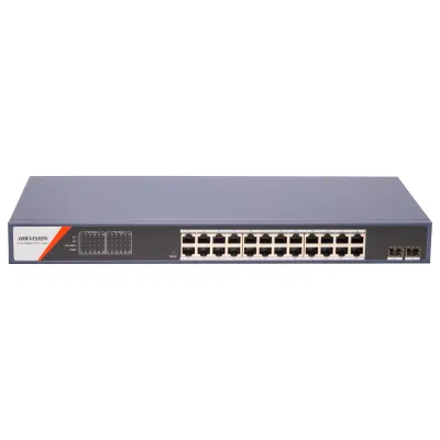 24-портовий комутатор Hikvision DS-3E1526P-SI-24P2F керований