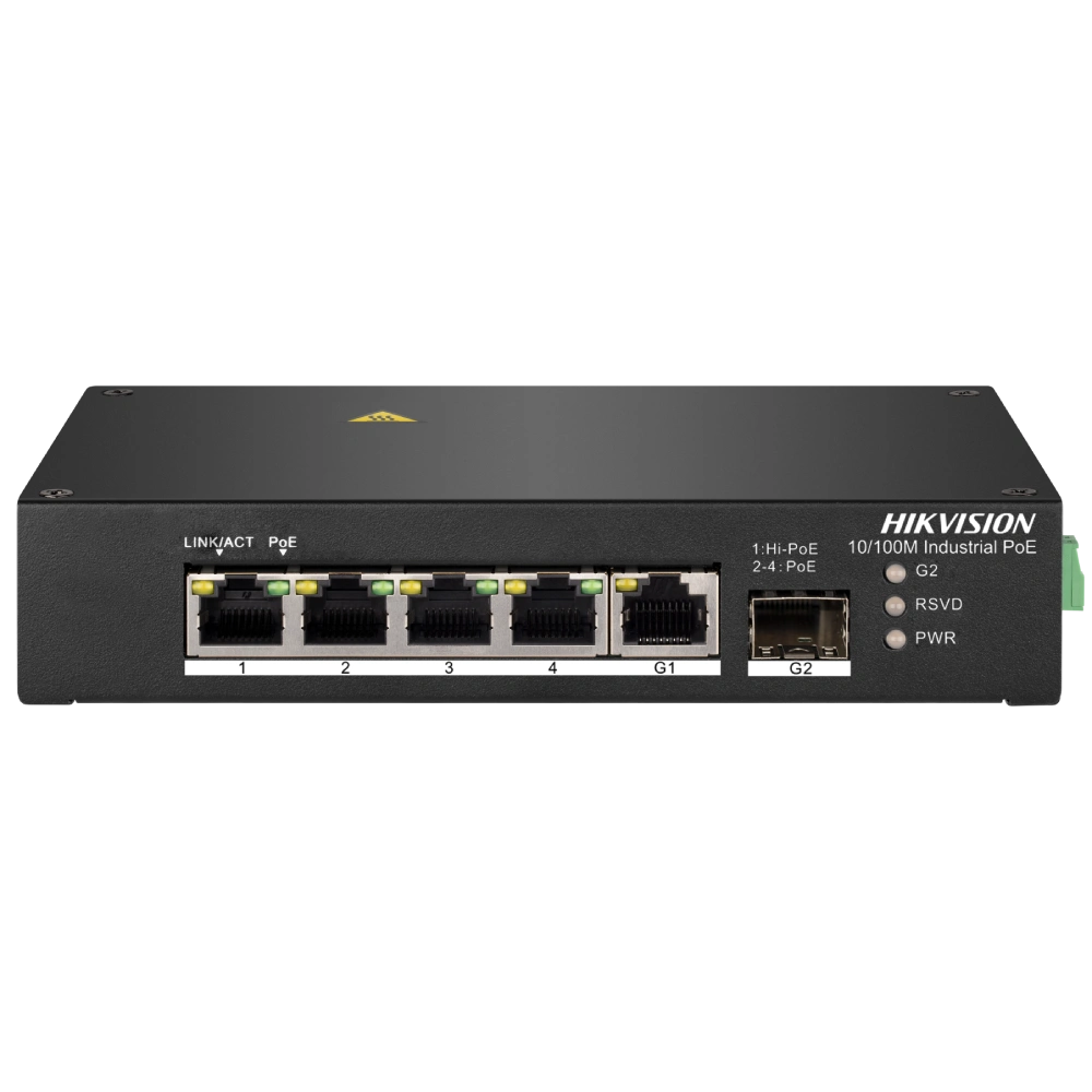 4-портовий комутатор Hikvision DS-3T0306HP без БЖ некерований