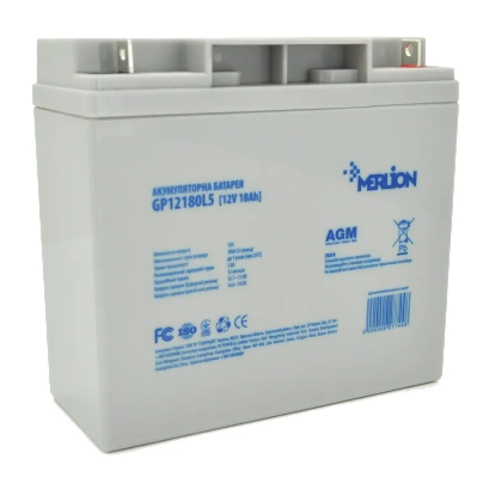 Аккумуляторная батарея MERLION AGM GP12180L5 12 В / 18 А·г