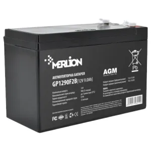 Акумуляторна батарея MERLION AGM GP1290F2B 12 В / 9 А•г