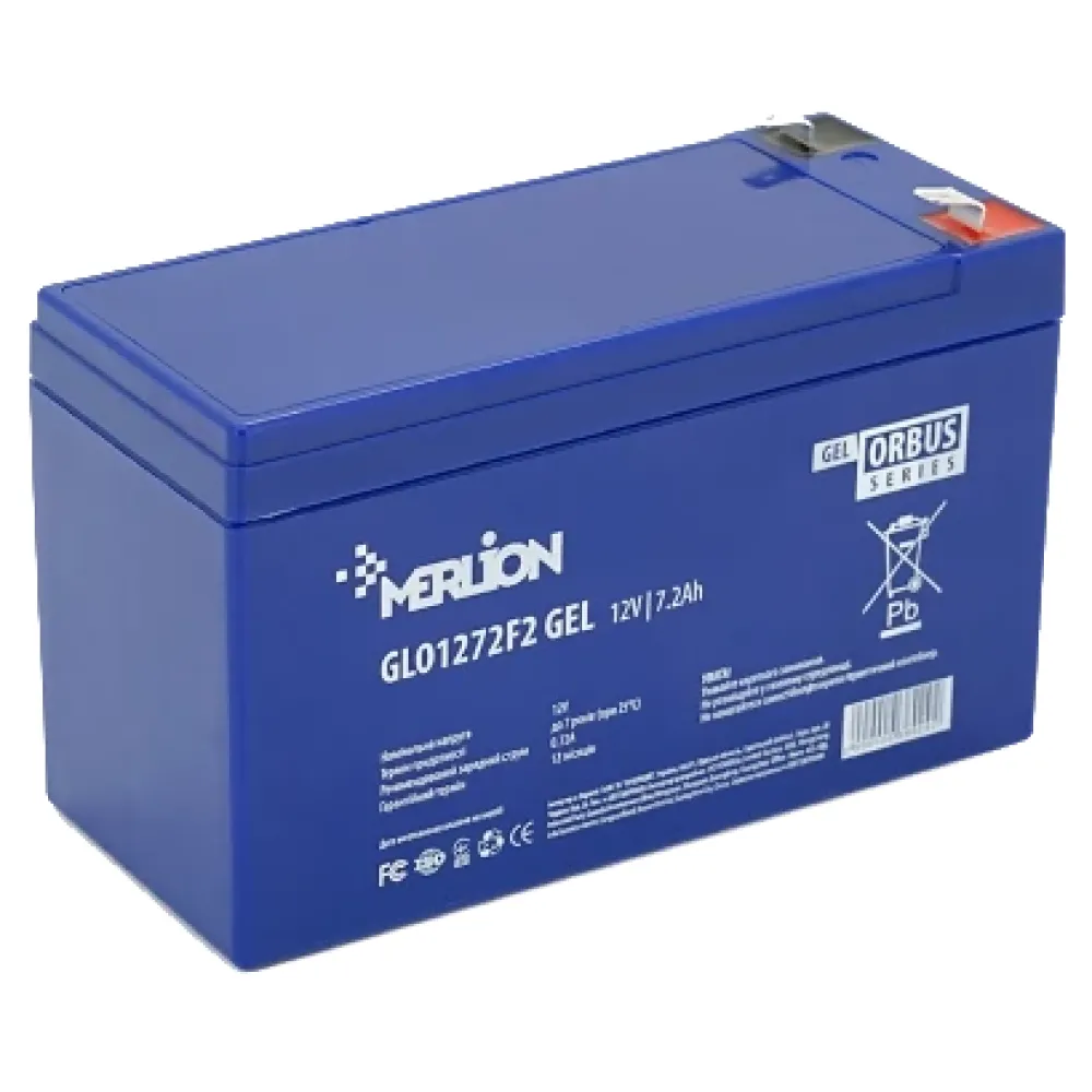 Свинцево-кислотний акумулятор MERLION ORBUS GLO1272F2 (12 В / 7.2 А·г)