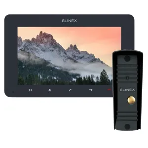 Комплект видеодомофона Slinex SM-07MHD графит + панель ML-16HD черный