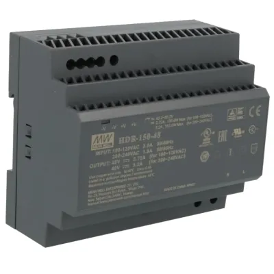Блок живлення MeanWell HDR-150-48 48B 3.2А (для монтажу на DIN рейку)