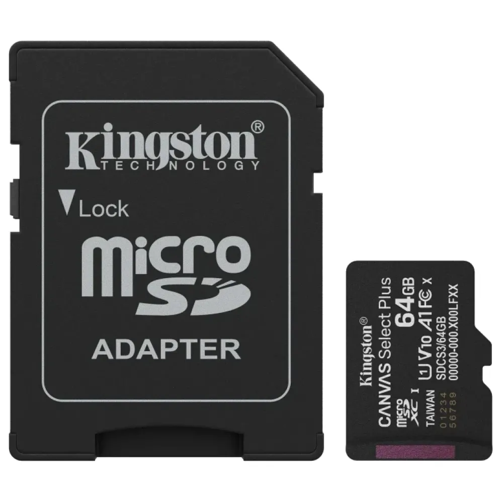 Карта пам'яті Kingston MICRO SDXC 64GB UHS-I W/ADAPTER