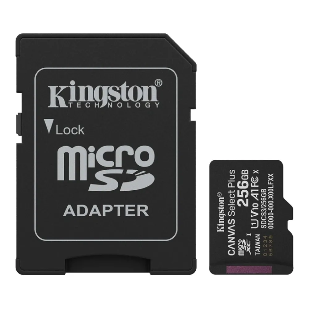 Карта памяти Kingston microSD 256GB C10 UHS-I A1 V10 R150MB/s