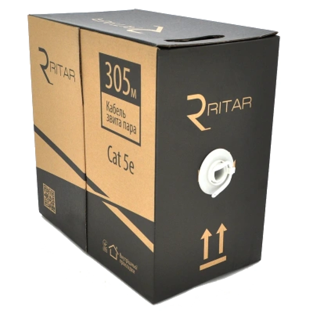 Кабель Ritar внутрішній КВПЕ FTP CCA (4*2*0.51) 4p 24 AWG (305м)