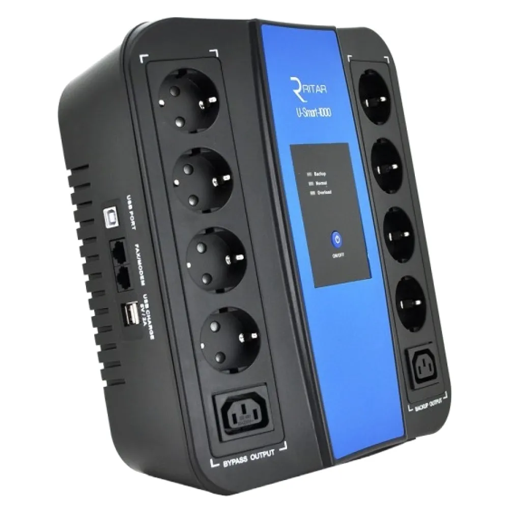 Джерело безперебійного живлення Ritar U-Smart-1000 600 Вт