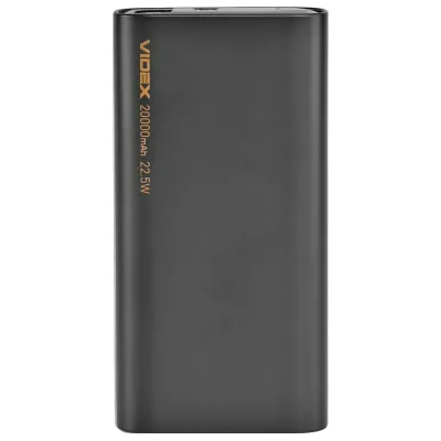 Повербанк VIDEX VPB-320 22.5W Black 20000mAh