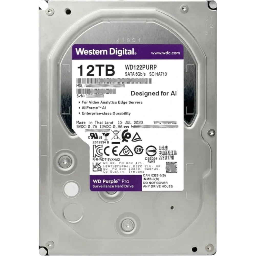 Жорсткий диск Western Digital WD122PURP 12 Тб внутрішній