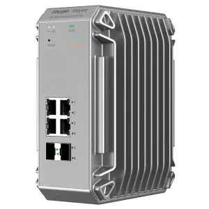 4-портовый промышленный PoE коммутатор Ruijie RG-NIS3100-4GT2SFP-HP для строгих условий эксплуатации