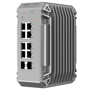 8-портовый промышленный PoE коммутатор Ruijie RG-NIS3100-8GT2SFP-HP для строгих условий эксплуатации