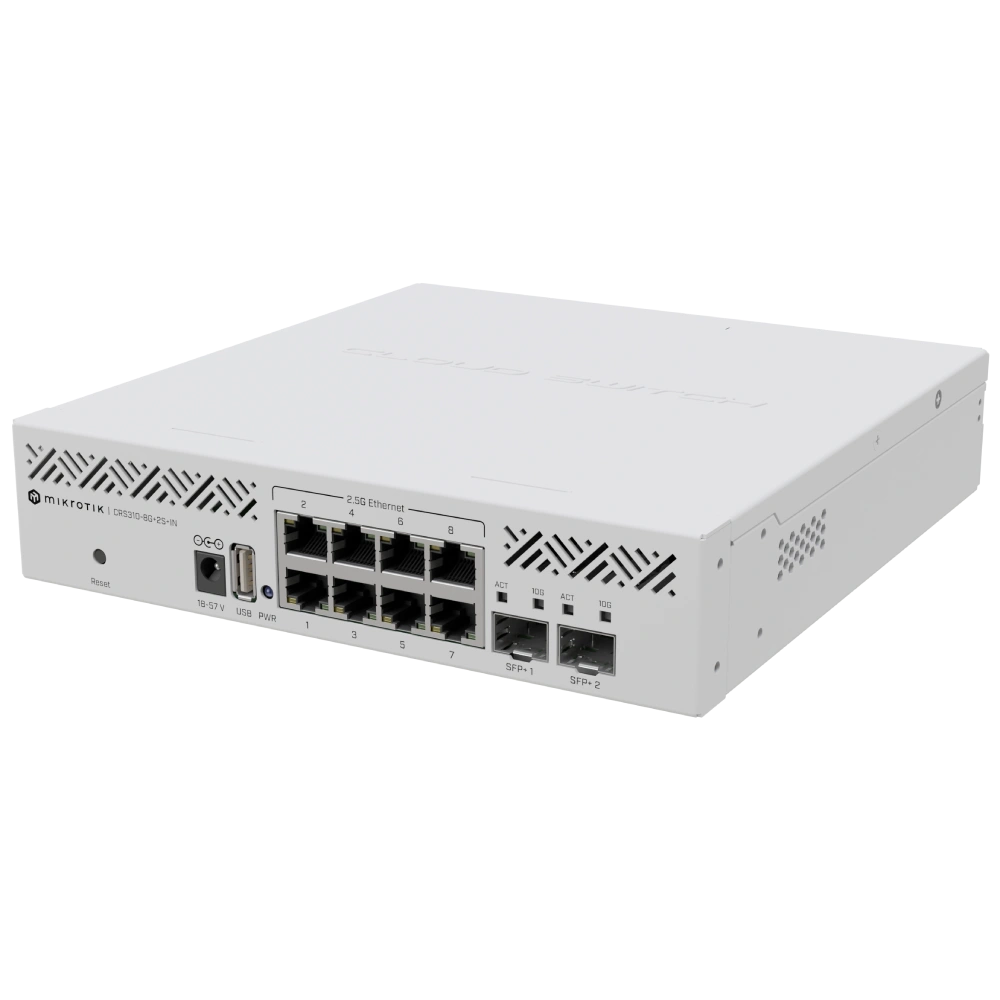 8-портовий комутатор Mikrotik CRS310-8G+2S+IN керований
