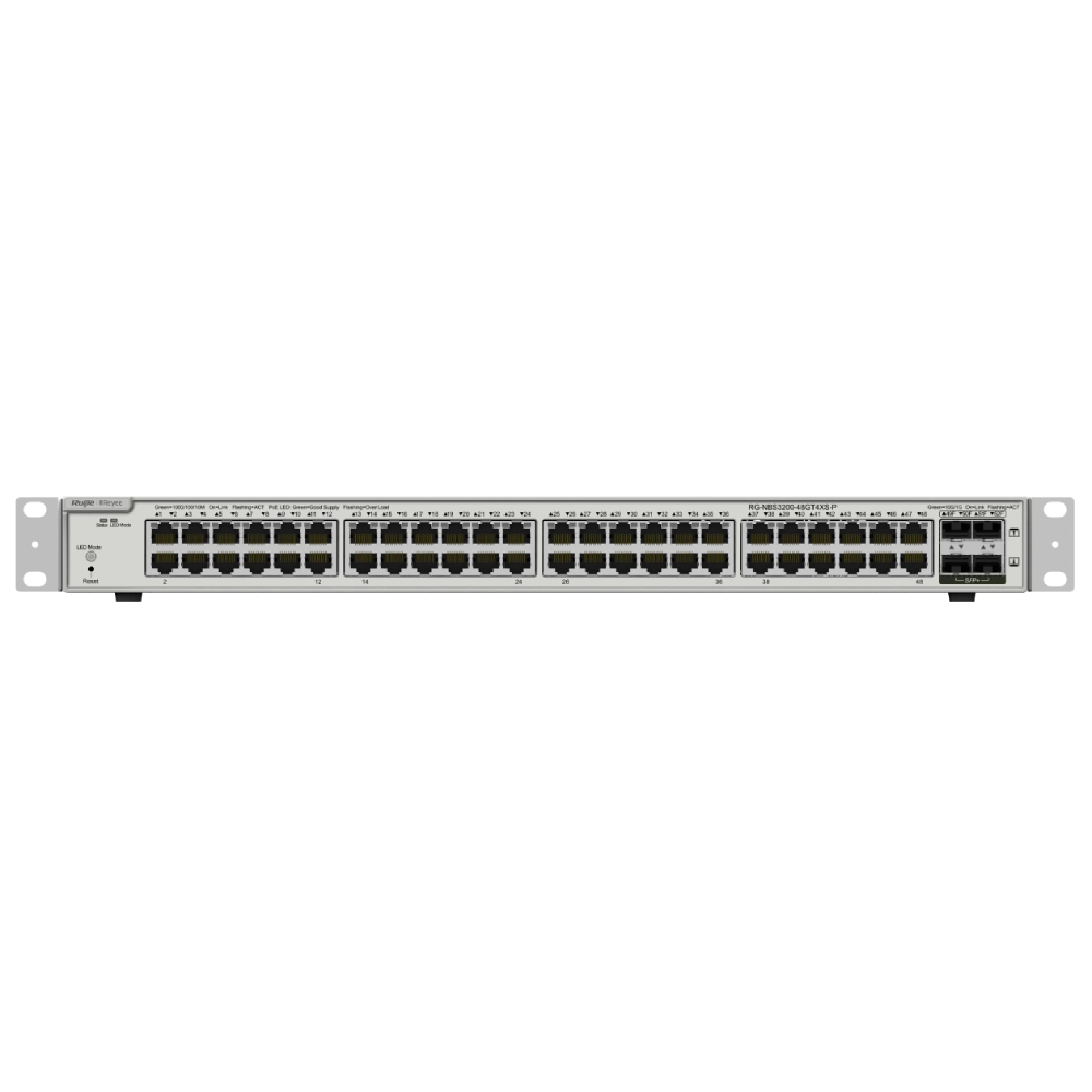 48-портовый гигабитный L2 управляемый POE коммутатор Ruijie Reyee RG-NBS3200-48GT4XS-P