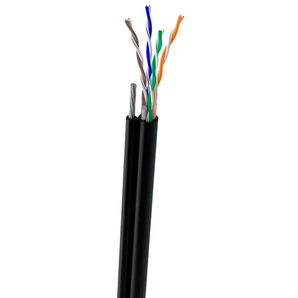 Кабель Одескабель вуличний з тросом 7*0,5мм cat 5e OK-Net UTP 4*2*0,49+ КППт-ВП бухта 305 м