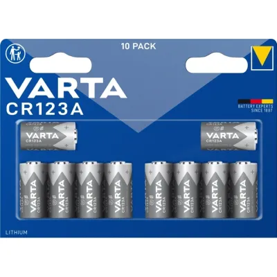 Батарейка VARTA CR 123A BLI 10 LITHIUM (10 шт)