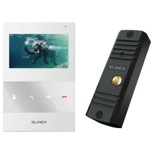 Комплект видеодомофона Slinex ML-16HD (Black) + SQ-04M (White)