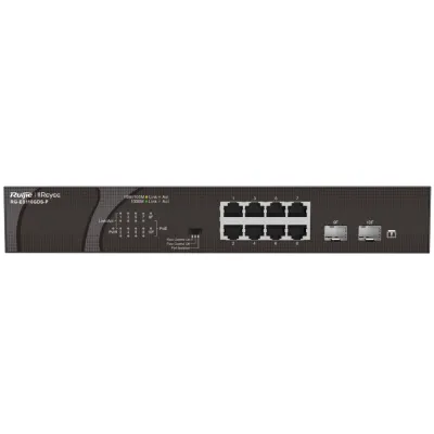 8-портовий PoE комутатор Ruijie Reyee RG-ES110GDS-P некерований