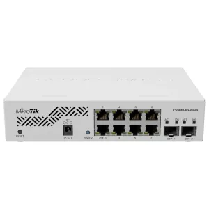 8-портовий комутатор Mikrotik CSS610-8G-2S+IN гігабітний керований