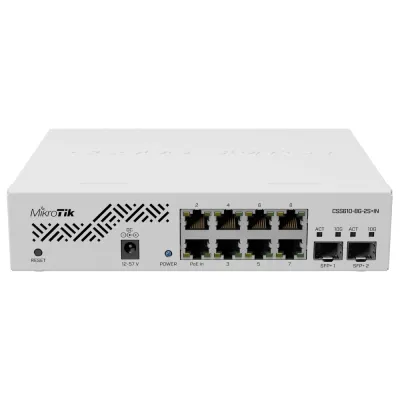 8-портовый коммутатор Mikrotik CSS610-8G-2S+IN гигабитный управляемый