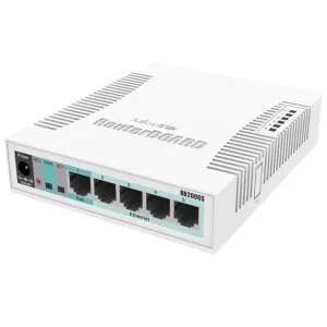 5-портовый PoE коммутатор MikroTik RB260GS (CSS106-5G-1S) гигабитный управляемый