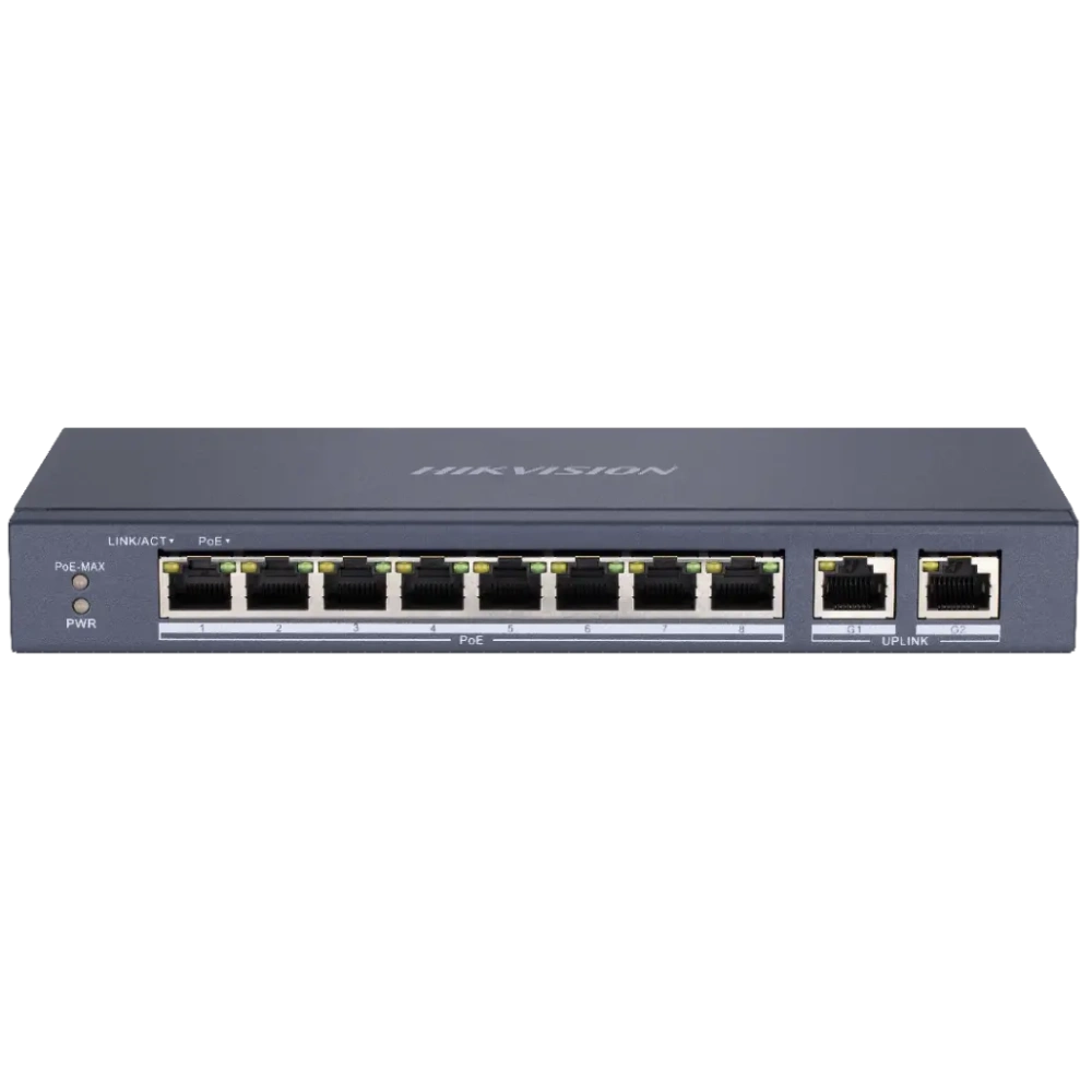 8-портовый PoE коммутатор Hikvision DS-3E0310P-E/M неуправляемый