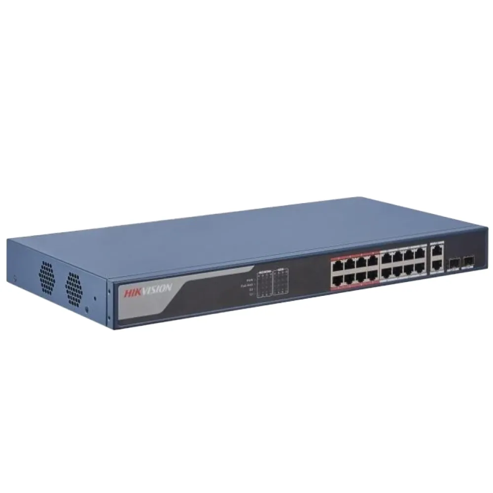 16-портовий PoE комутатор Hikvision DS-3E1318P-EI керований
