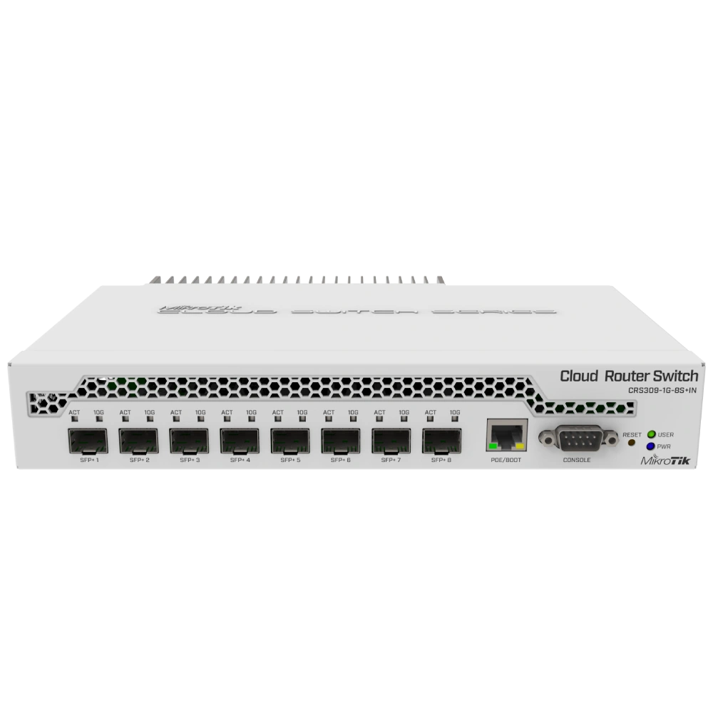 8-портовий PoE комутатор Mikrotik CRS309-1G-8S+IN керований
