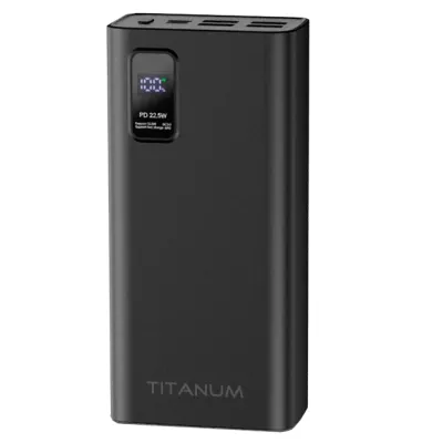 Павербанк Videx TITANUM 728S Black (30000 мА·ч / 22.5 Вт)