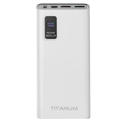 Павербанк Videx TITANUM 727S White (20 000 мА·ч / 22.5 Вт)