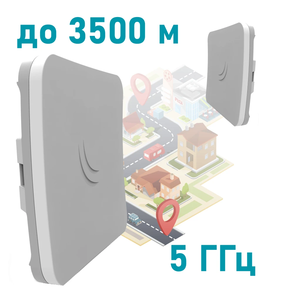 Внешняя точка доступа 5 Ггц Wi-Fi MikroTik SXTsq 5 ac (RBSXTsqG-5acD)