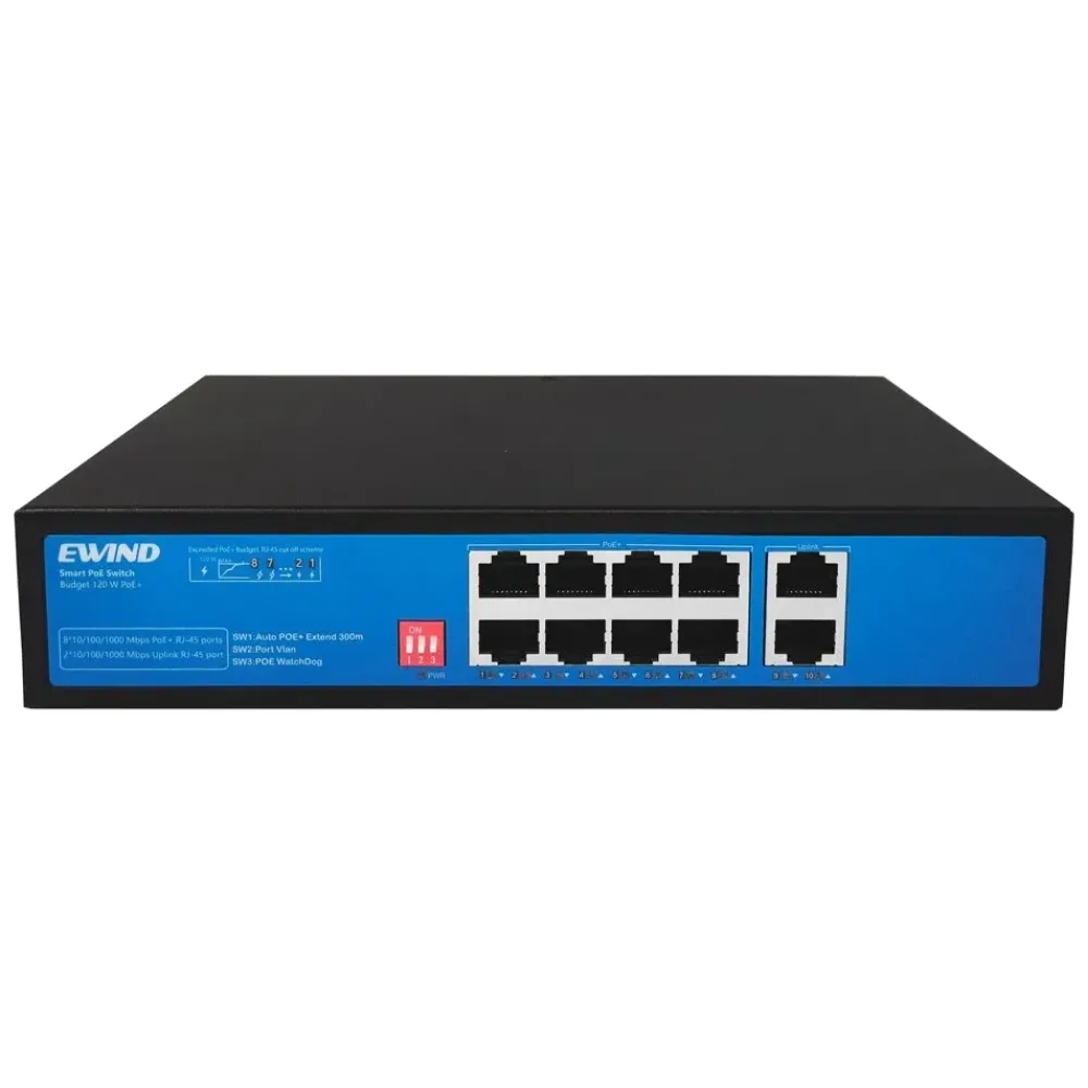 10-портовый PoE коммутатор неуправляемый Ewind EW-S1910G-AP