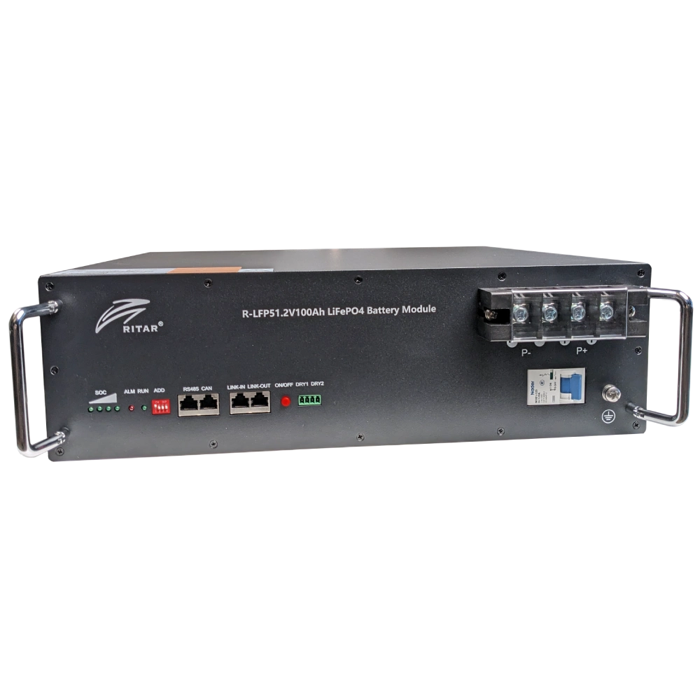 Аккумуляторная батарея Ritar R-LFP51.2V100AH с Bluetooth и автоматическим выключателем