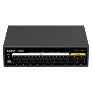10-портовый PoE коммутатор Ruijie Reyee RG-ES110F-P 10/100Мб неуправляемый