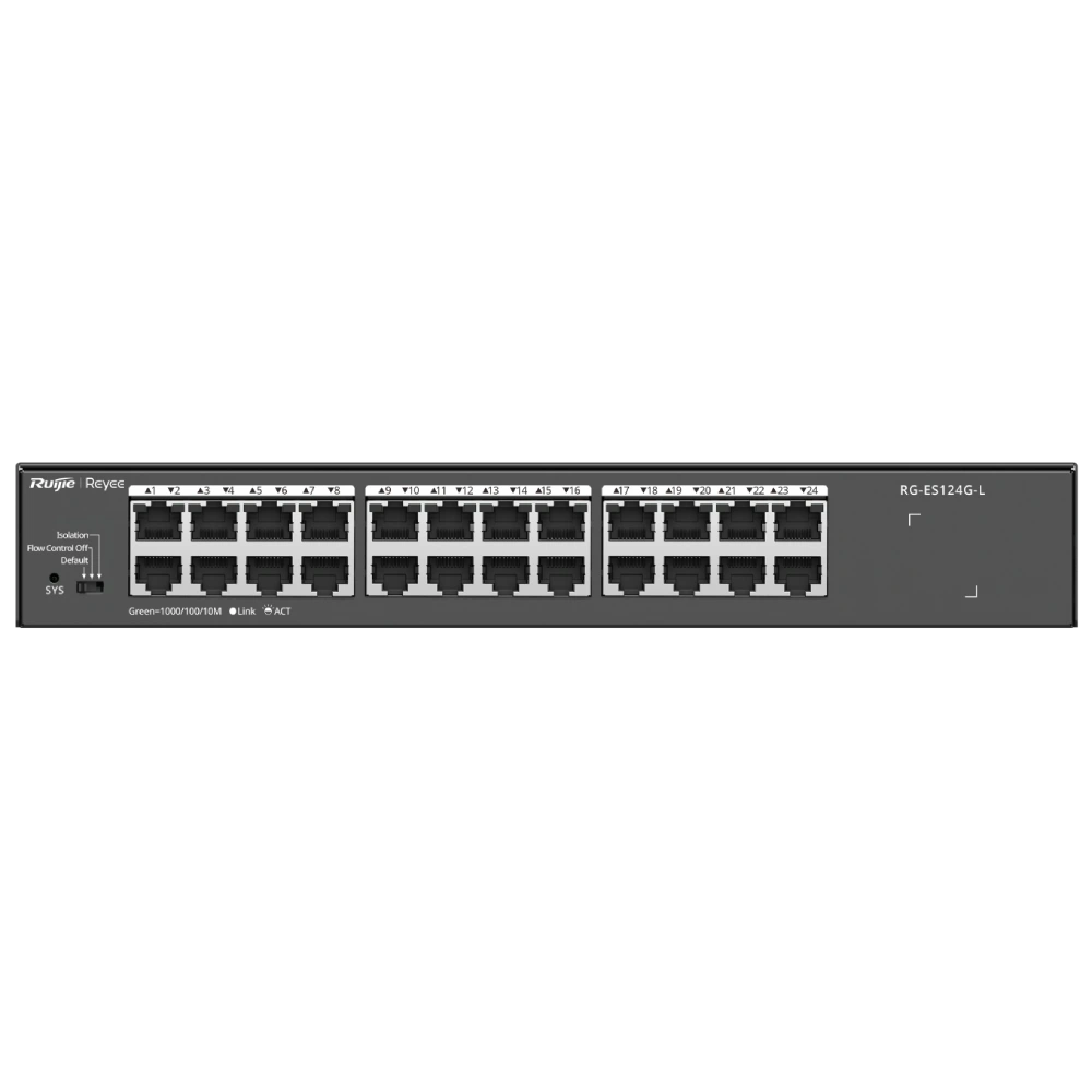 24-портовий комутатор Ruijie Reyee RG-ES124G-L гігабітний некерований