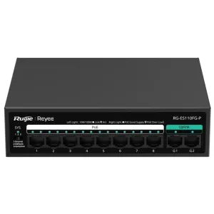10-портовый PoE коммутатор Ruijie Reyee RG-ES110FG-P 10/100Мб неуправляемый